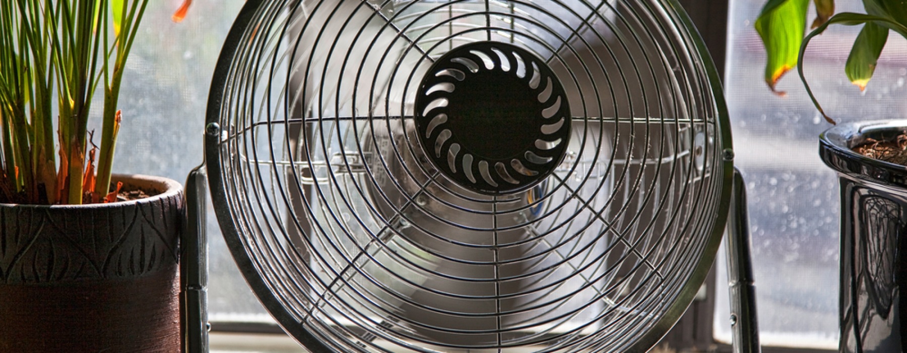 Big black fan in an apartment